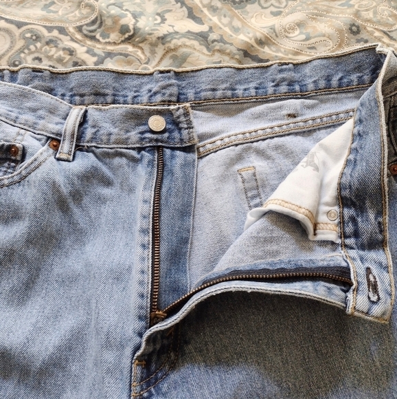 Levi's 505 Straight Leg Denim Jeans Sz 38 - Picture 3 of 11
